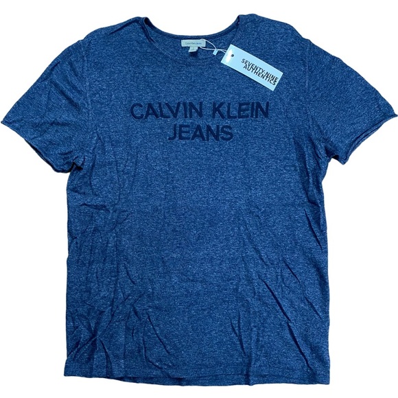 Heavy Knit Calvin Klein Short Sleeve Tee - Picture 1 of 7